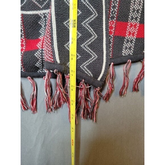 Billabong Designer's Closet Boho Cardigan Wrap Southwestern Print Fringe Size S - Picture 13 of 14